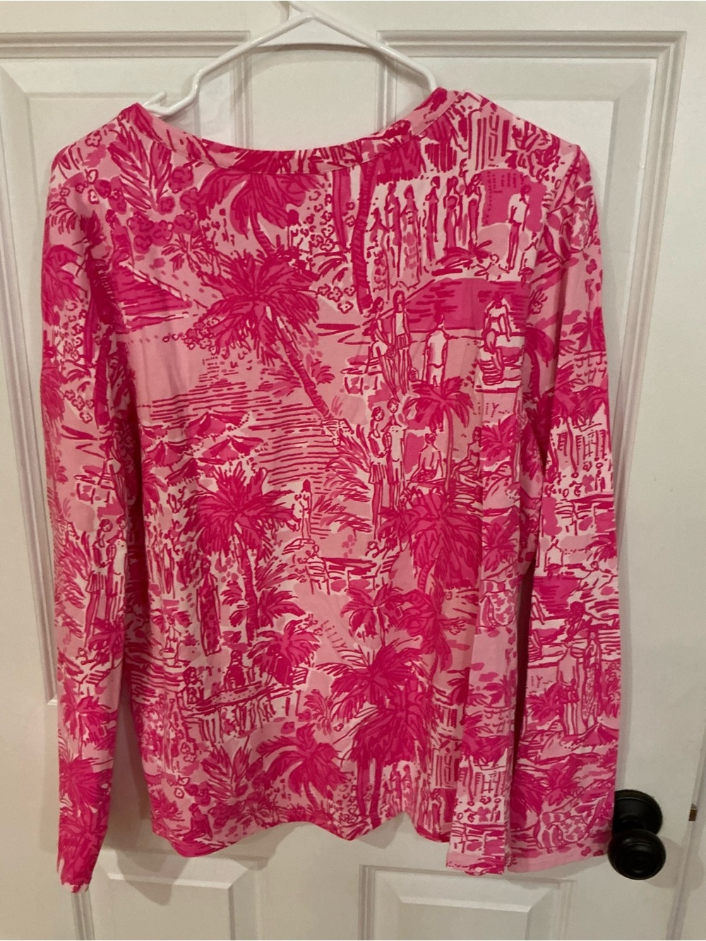 Lilly Pulitzer Kayleigh Rule Breakers Toile top t-shirt sz XL - Picture 4 of 7